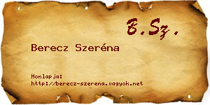 Berecz Szeréna névjegykártya